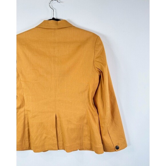 Rag & Bone Womens Suit Set Yellow Linen Tailored Blazer Straight Trouser Size 2 - Picture 9 of 16